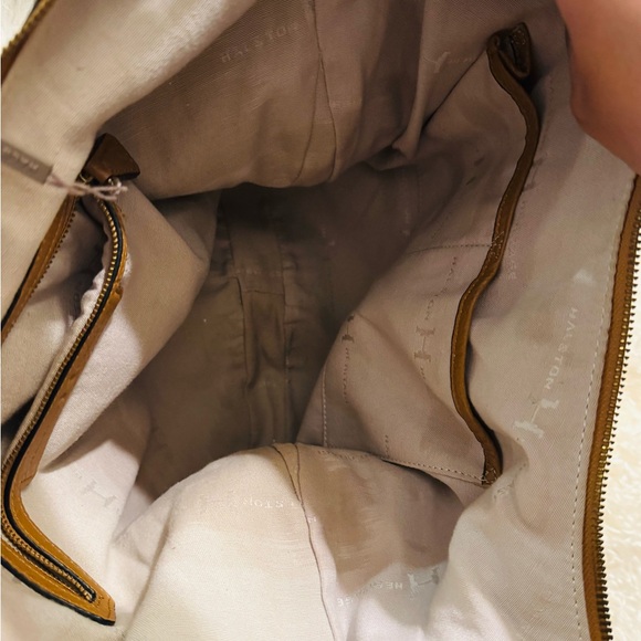 Halston Heritage Tan Pebbled Leather Hobo Bag - Picture 6 of 9